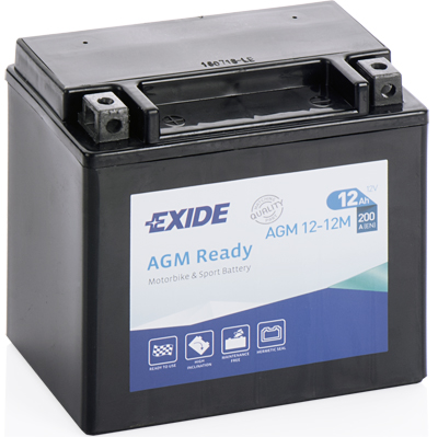 EXIDE AGM12-12M EXIDE AGM Ready Starter Battery for APRILIA BMW BUELL PIAGGIO TRIUMPH
